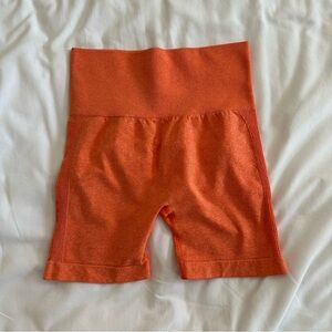 Bright Orange Seamless Bike Shorts